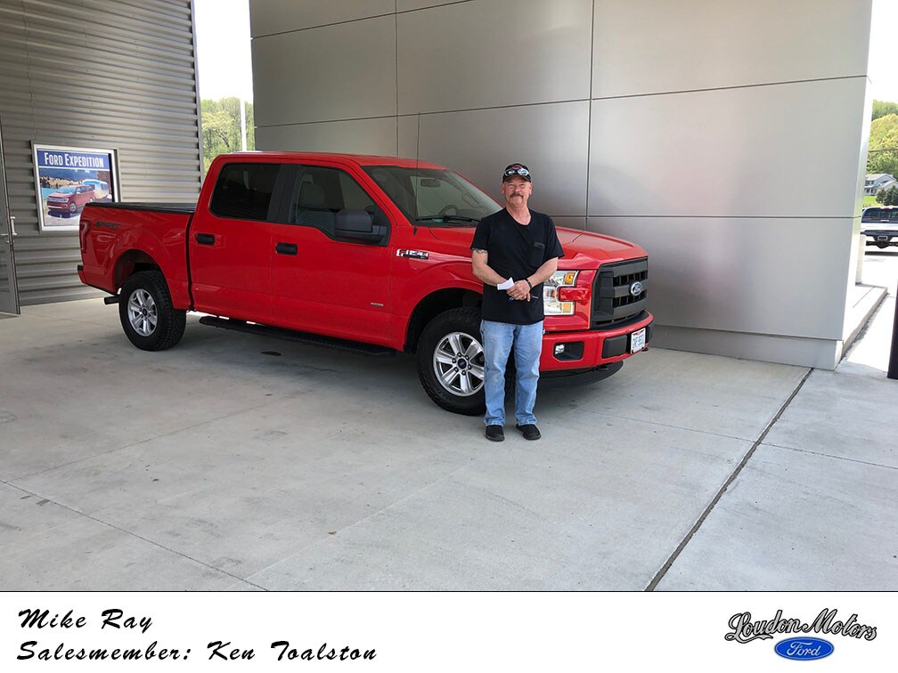 Thank you to Mike Ray for choosing Loudon Motors Ford as his trusted dealer! Kenny Toalston helped him find his 2016 Ford F-150. copy.jpg