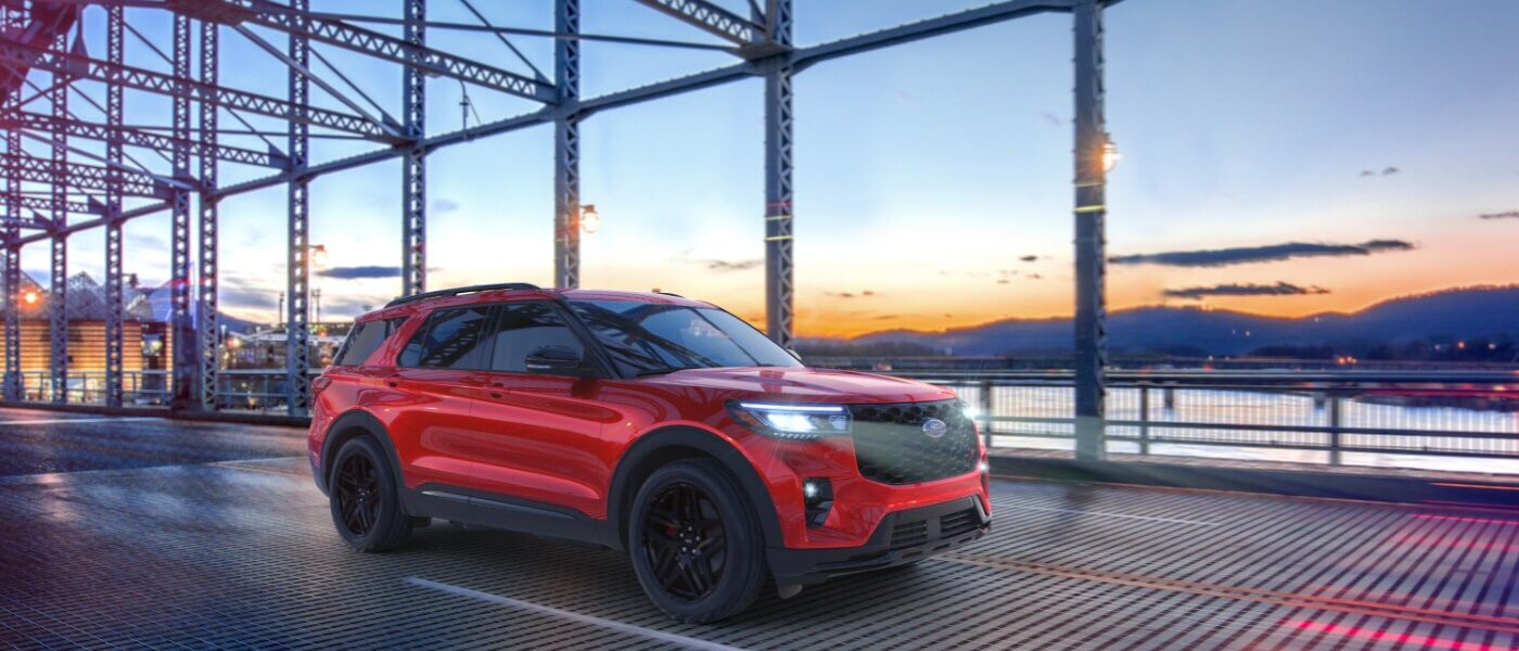 2025 Ford Explorer Exterior Driving On Bridge