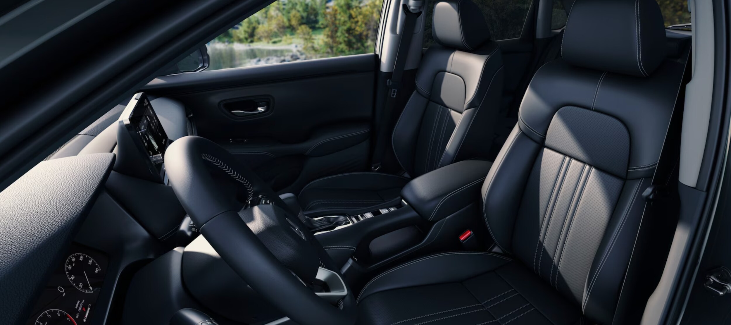 2026 Honda HR-V EX-L interior in Black Leather for sale in Jasper, TX