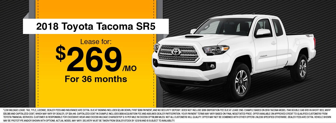 2018 Toyota Tacoma SR5 Lease Special at Lustine Toyota in Woodbridge, VA