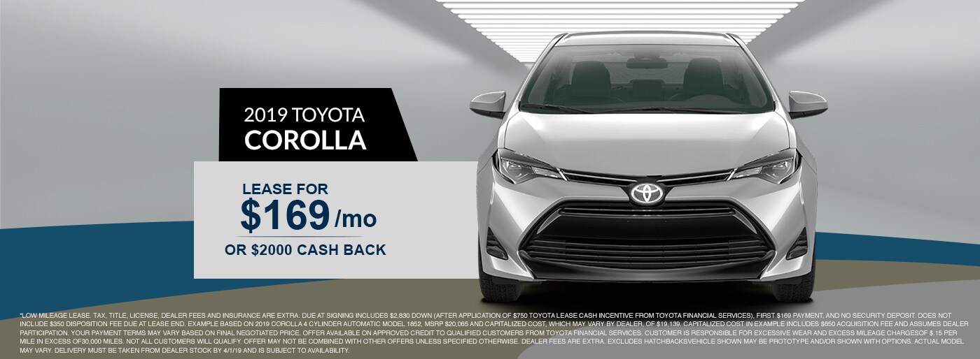 2019 Toyota Corolla Lease Special available at Lustine Toyota in Woodbridge, VA