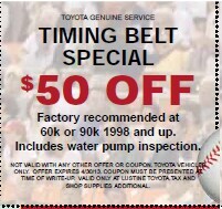 timing belt coupon toyota #5