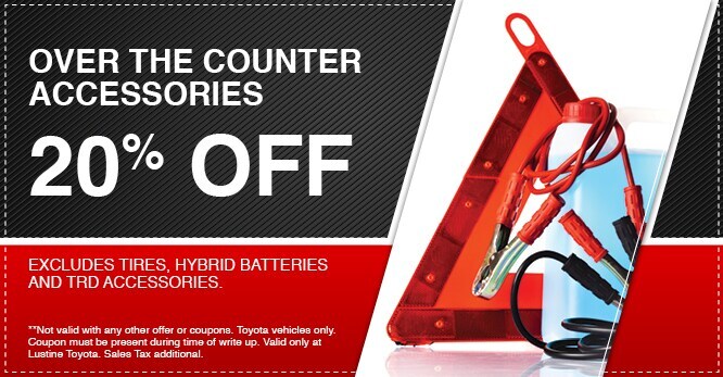 20% Off Accessories Coupon at Lustine Toyota in Woodbridge, VA