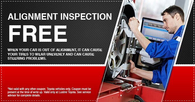 Free Alignment Inspection at Lustine Toyota in Woodbridge, VA