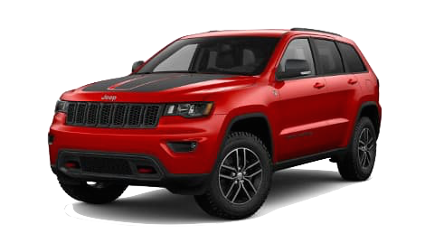 2019 Jeep Grand Cherokee Trailhawk A red 2019 Jeep Grand Cherokee Trailhawk