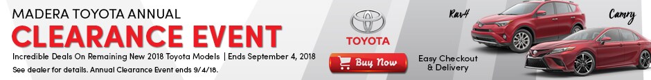 Madera Toyota Annual Clearance Event