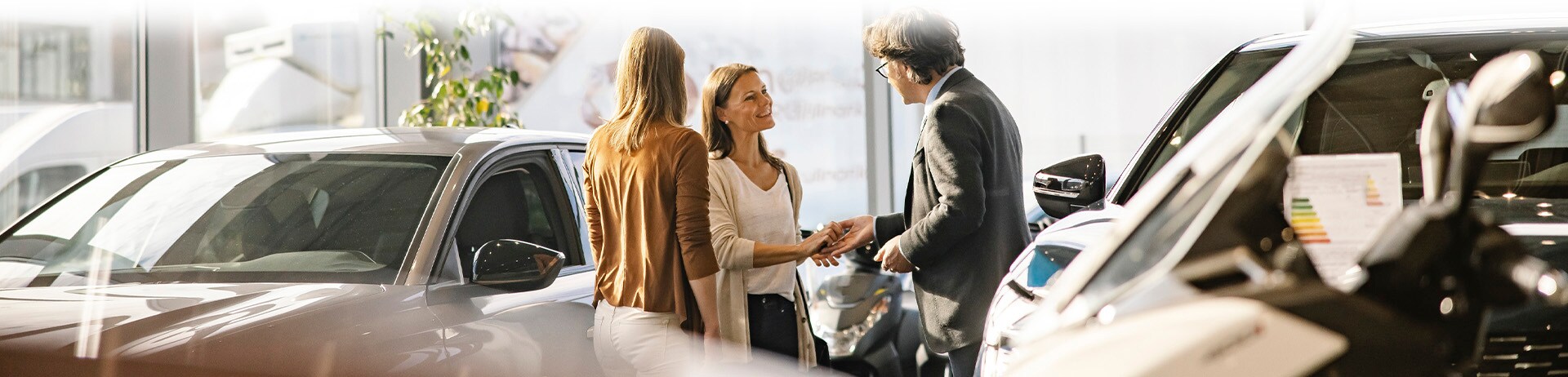 Maguire's Ford Hershey Salesperson shaking hands with a customer