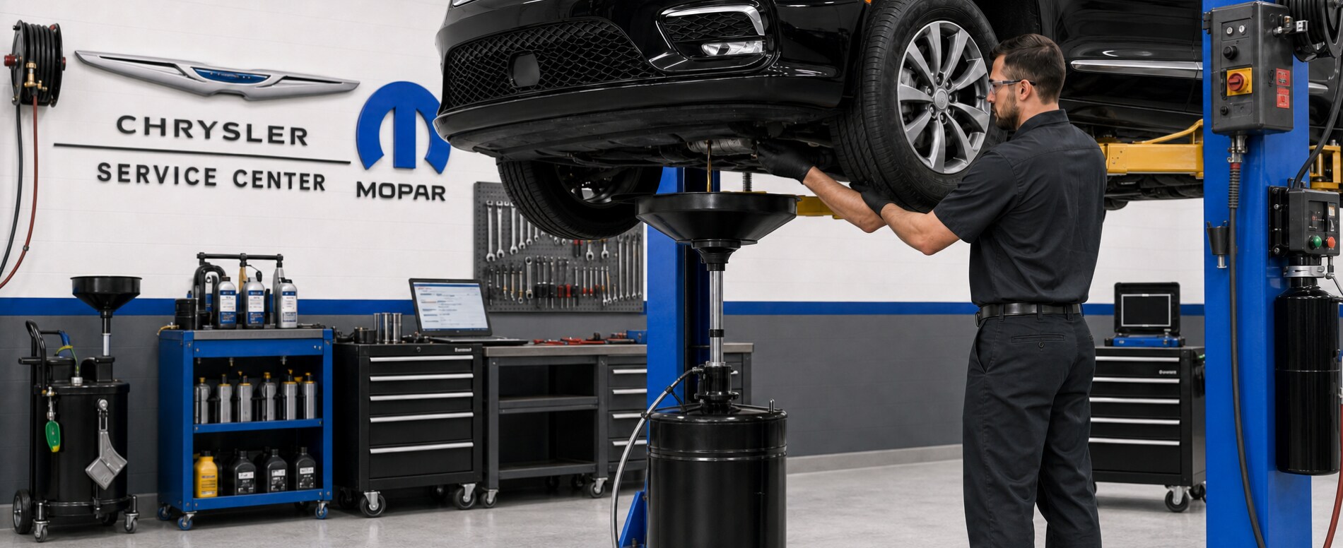 Chrysler Voyager Oil Change service at Mahon CDJR — serving Brevard, Asheville, Hendersonville, Fletcher, and Cherokee NC