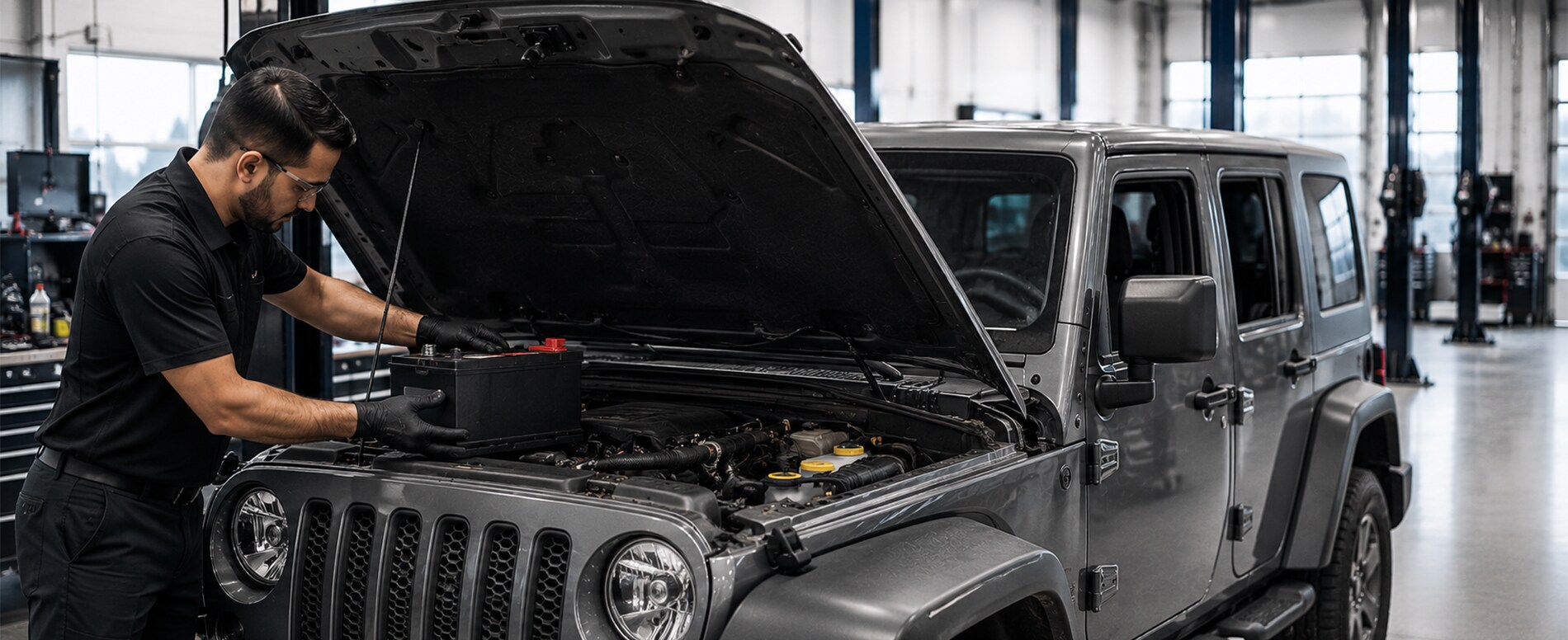 Jeep Battery Service service at Mahon CDJR — serving Brevard, Asheville, Hendersonville, Fletcher, and Cherokee NC