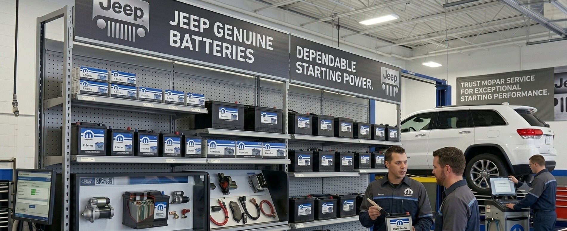 Jeep Compass Battery Service service at Mahon CDJR — serving Brevard, Asheville, Hendersonville, Fletcher, and Cherokee NC