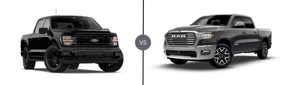 Compare the 2026 Ford F-150 XLT vs. 2026 Ram 1500 Laramie
