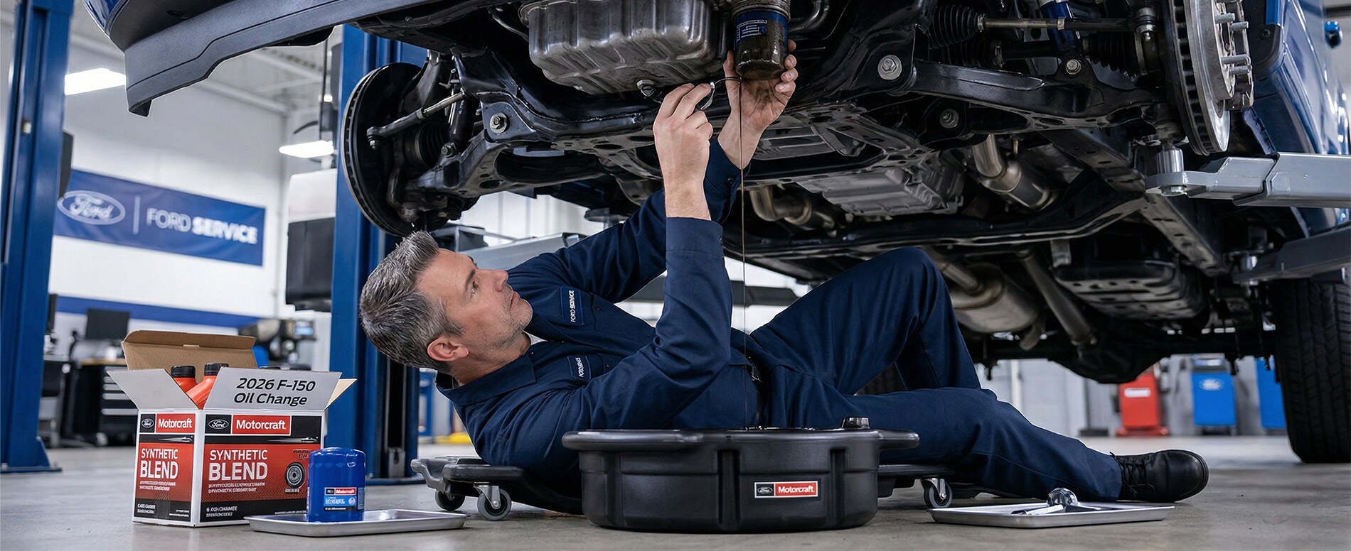 Oil change service at Mahon Ford Service Center in Brevard NC