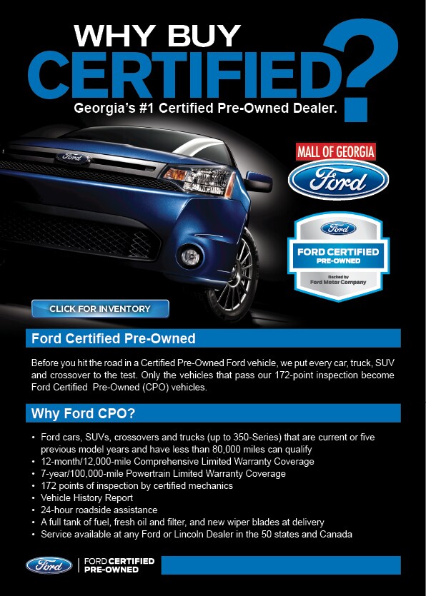 Ford Certified Program Benefits