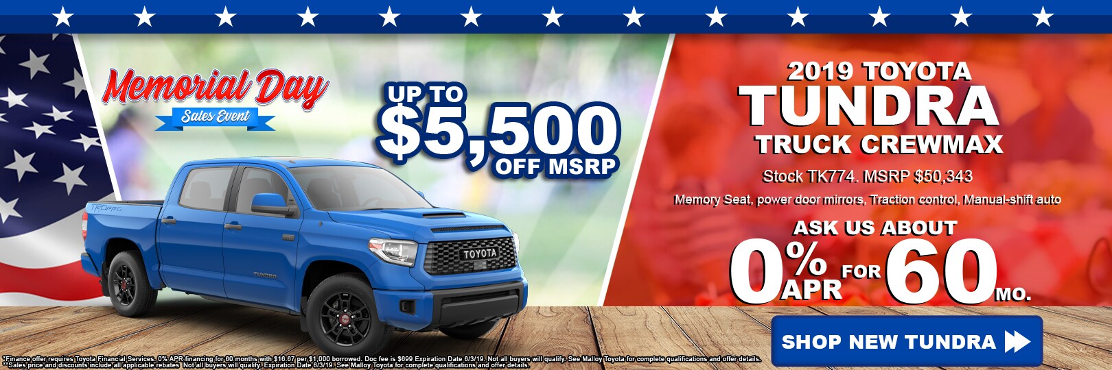 Memorial Day Sales Event
