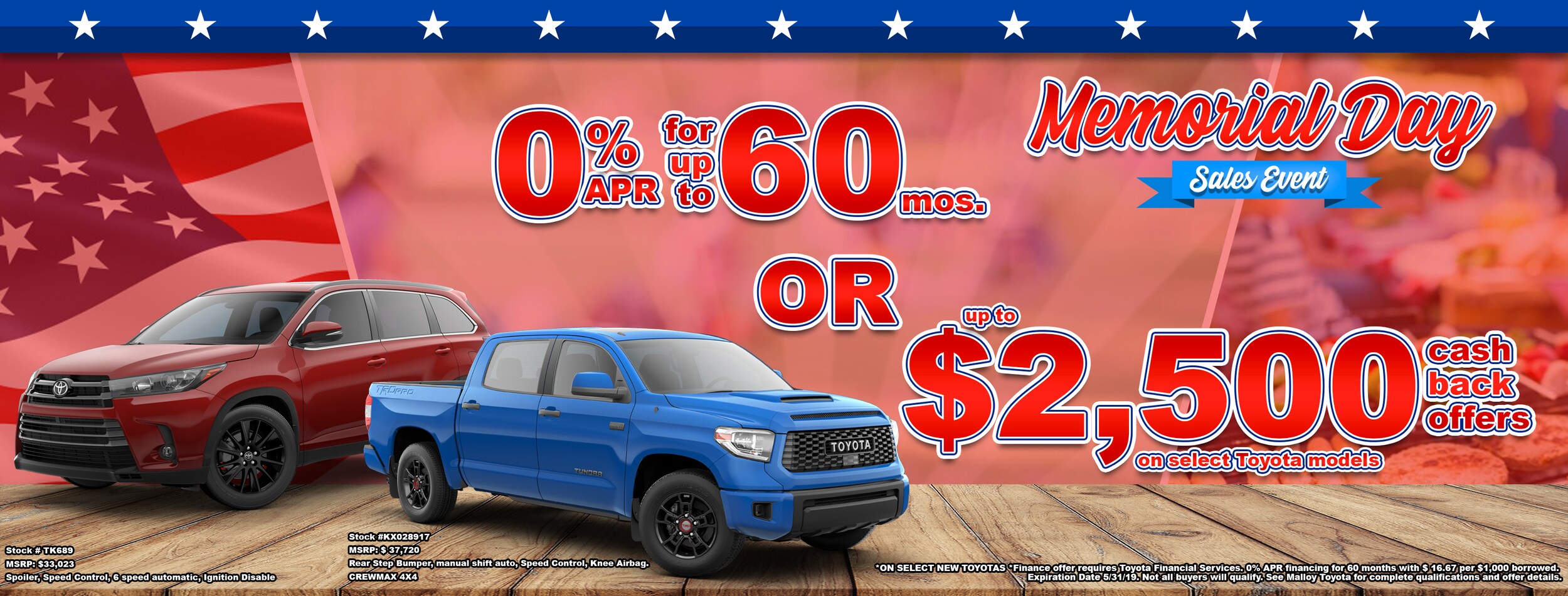 Memorial Day Sales Event