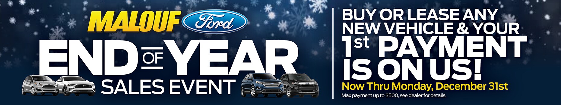 Malouf Ford End of Year Sales Event