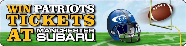 Enter to Win 4 New England Patriots tickets from Manchester Subaru