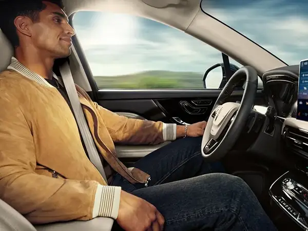 Man riding in a 2025 Lincoln Corsair