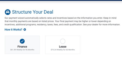 Structure Your Deal - Maple Hyundai Choose between finance or leasing