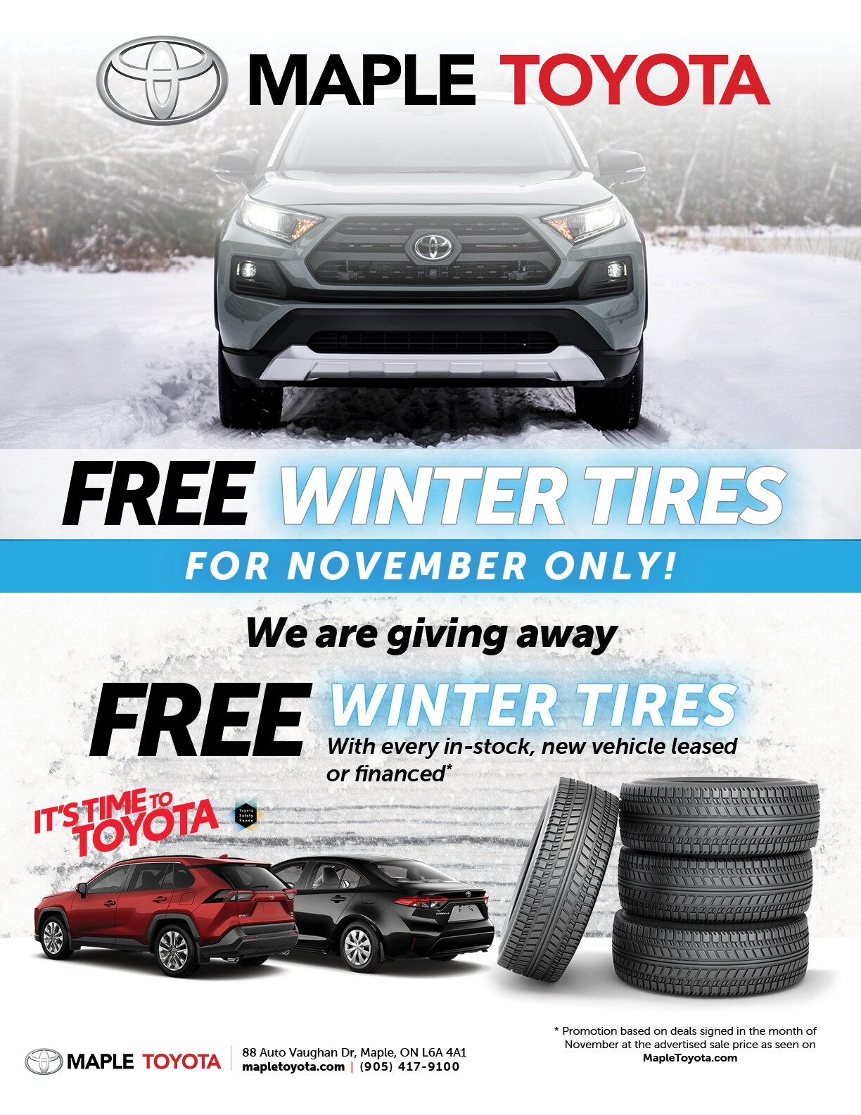 670A-19 Maple Toyota November Winter Tire - Posters.jpg