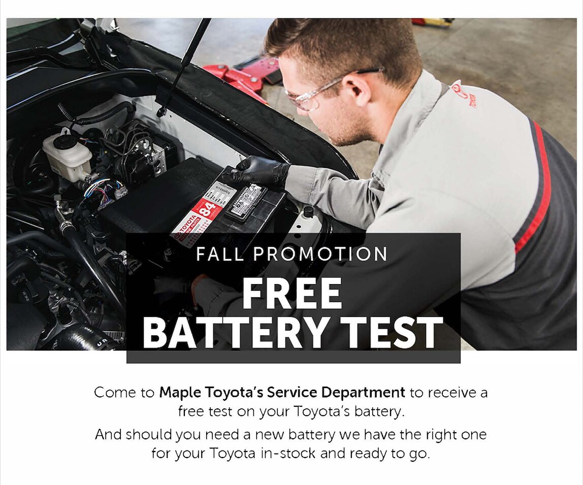 Free Battery Test | Maple Toyota