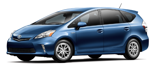 Blue Toyota Prius V