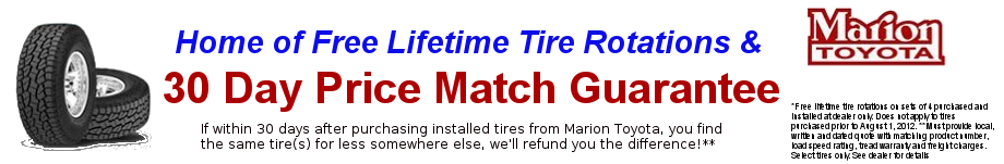 Buy Tires at Marion Toyota