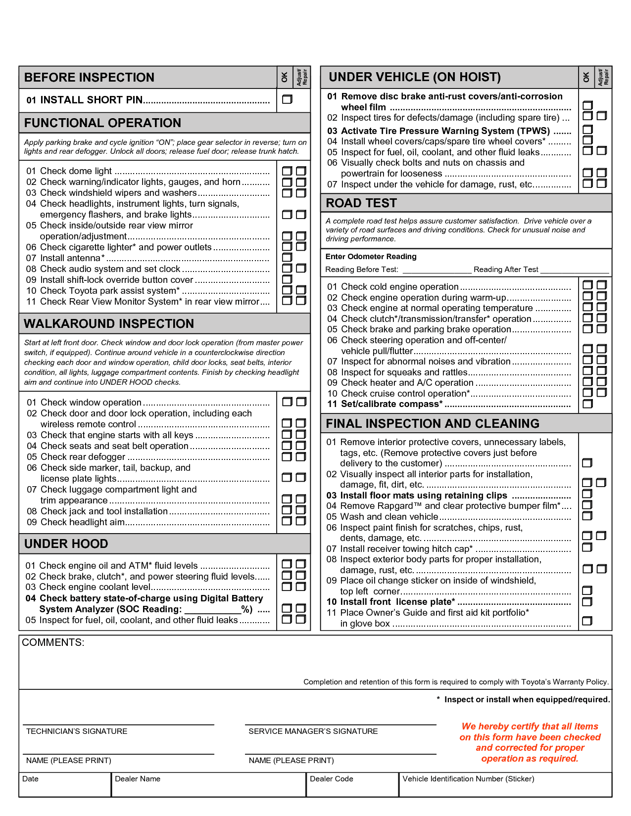 What Is A PDI Pre Delivery Inspection Markville Toyota