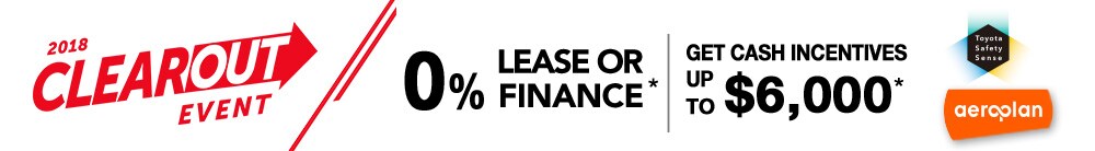 Toyota 2018 Clear Out Event