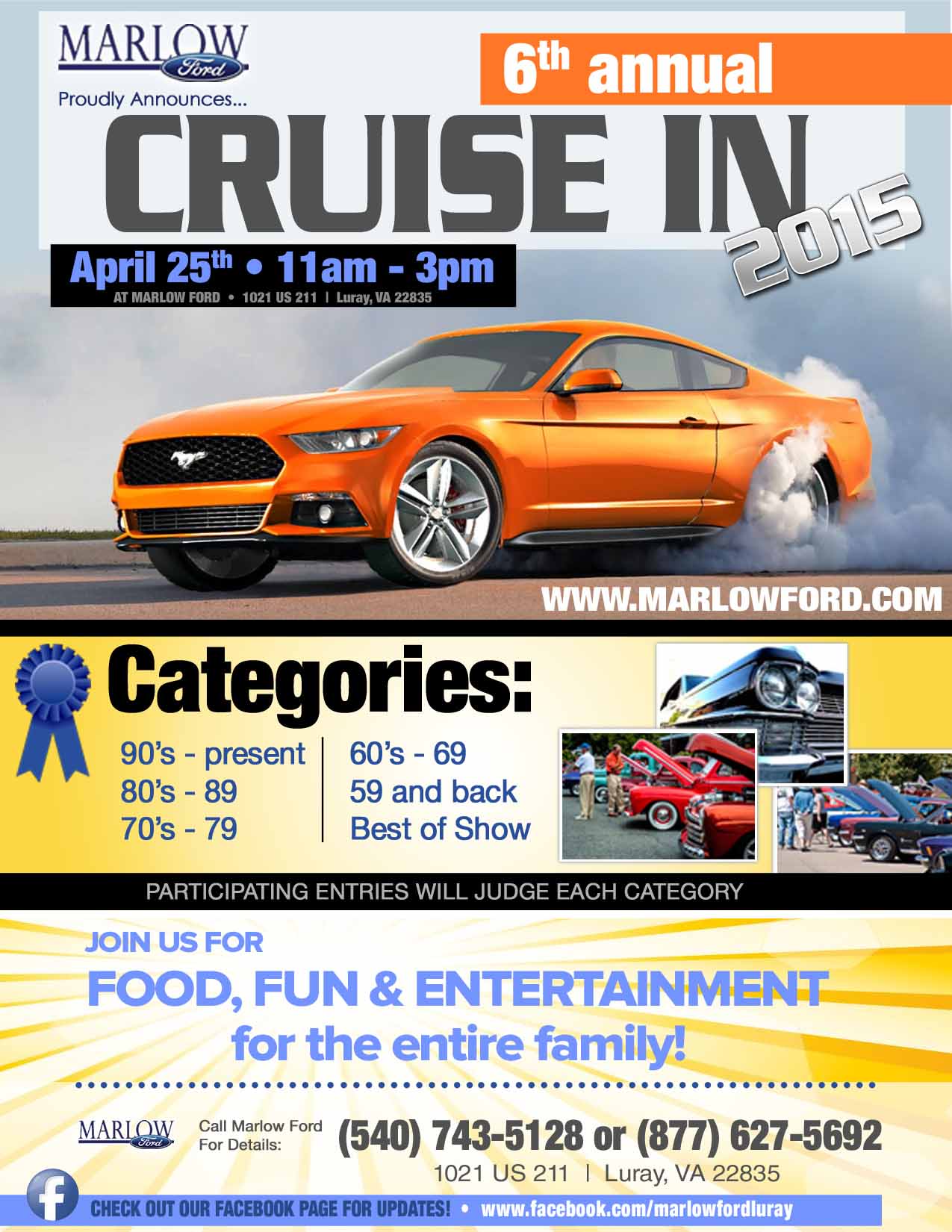 Marlow Ford 6th Annual Cruise In Luray VA