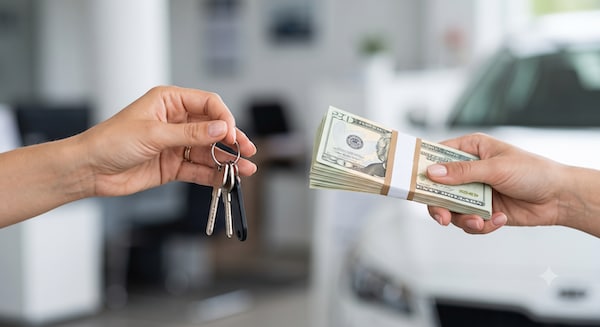 Vehicle keys exchanged during a trade-in appraisal