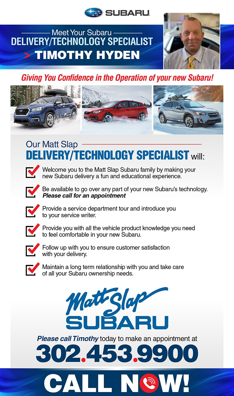 Matt Slap Subaru Delivery Specialist