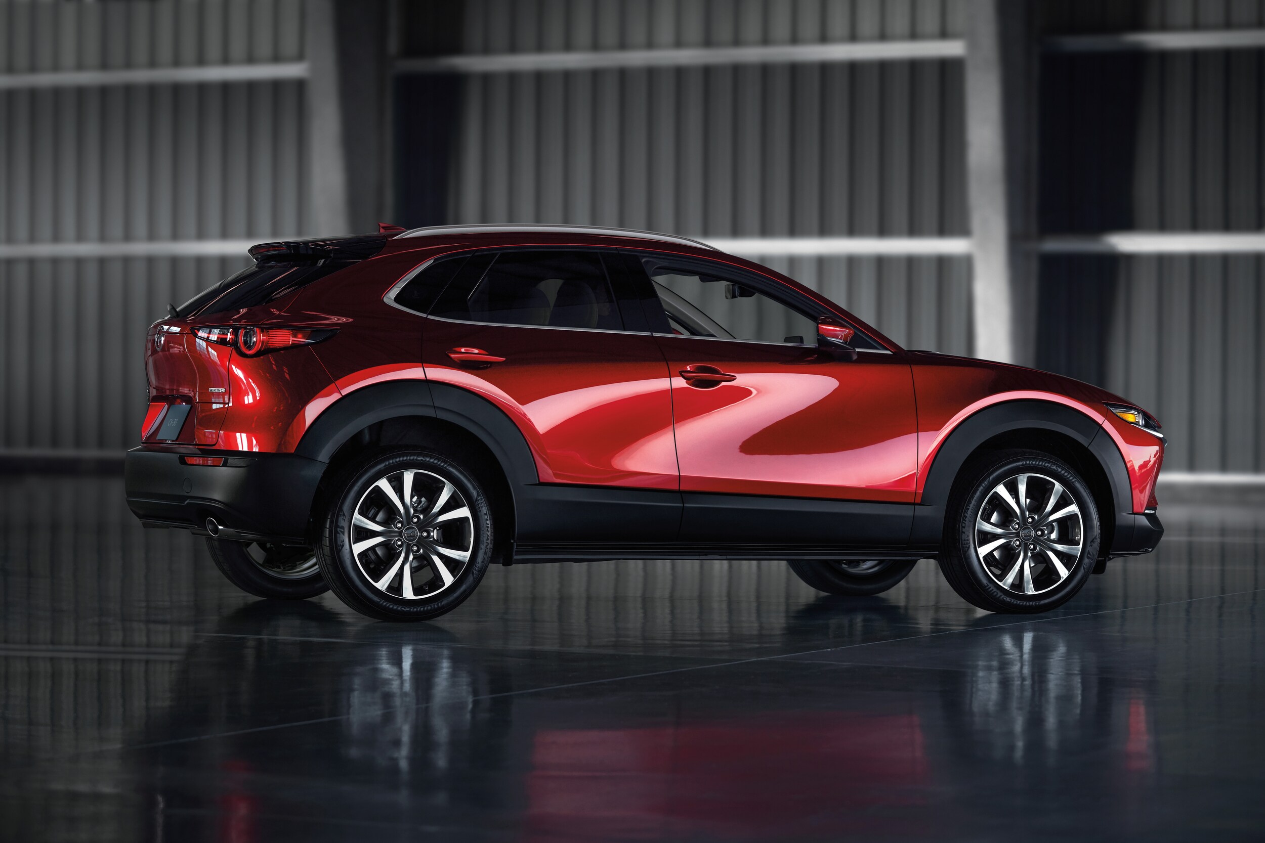 Who makes the best synthetic oil at Mazda of New Bern in New Bern | 2020 Mazda CX-30 parked inside building