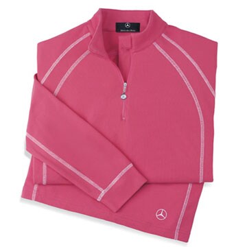 Women's Pink Knit 1/4 Zip Pullover