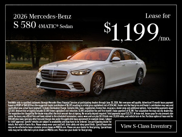 2026 Mercedes-Benz S580 4MATIC Sedan