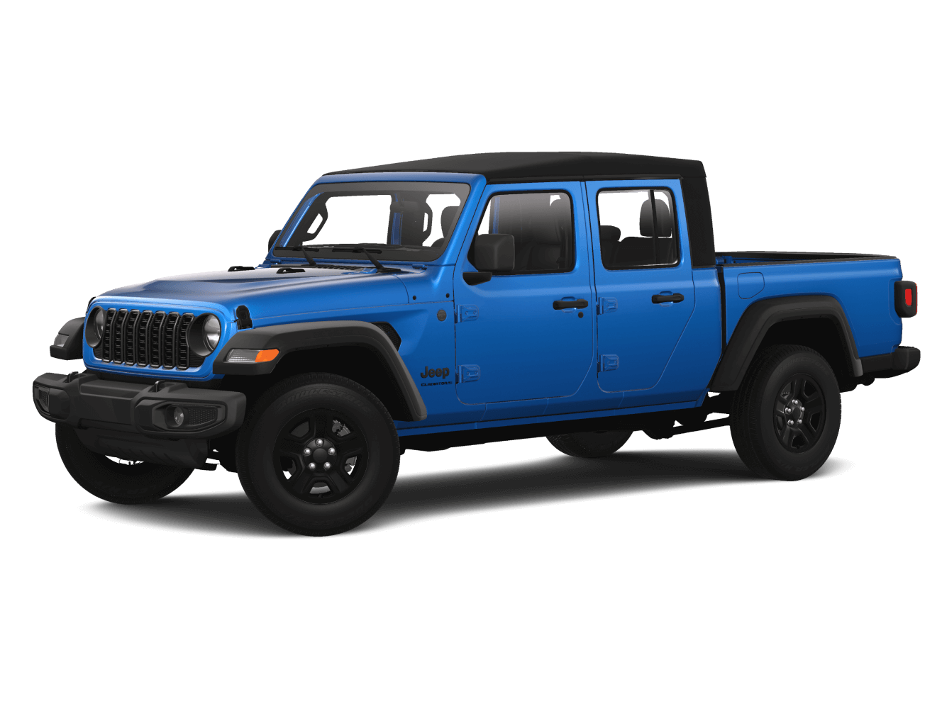 2025 Jeep Gladiator Sport in Hydro Blue Pearl-Coat with 17-inch inch Glass Black Steel Styled Wheels