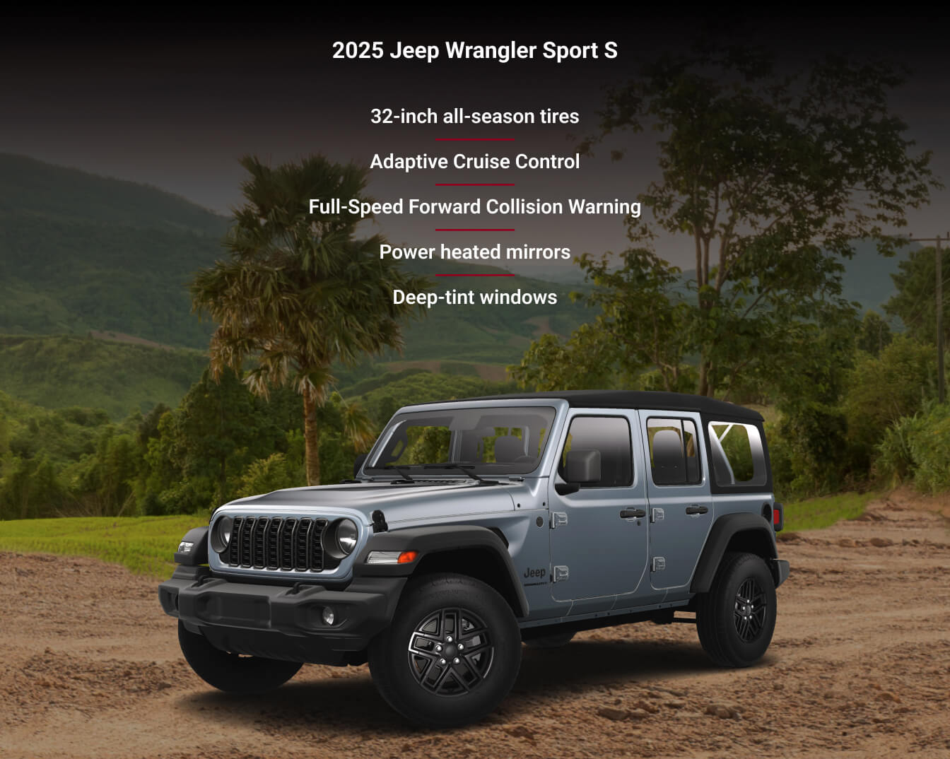 Jeep Wrangler 4-Door Sport S in Anvil Clear Coat PDS