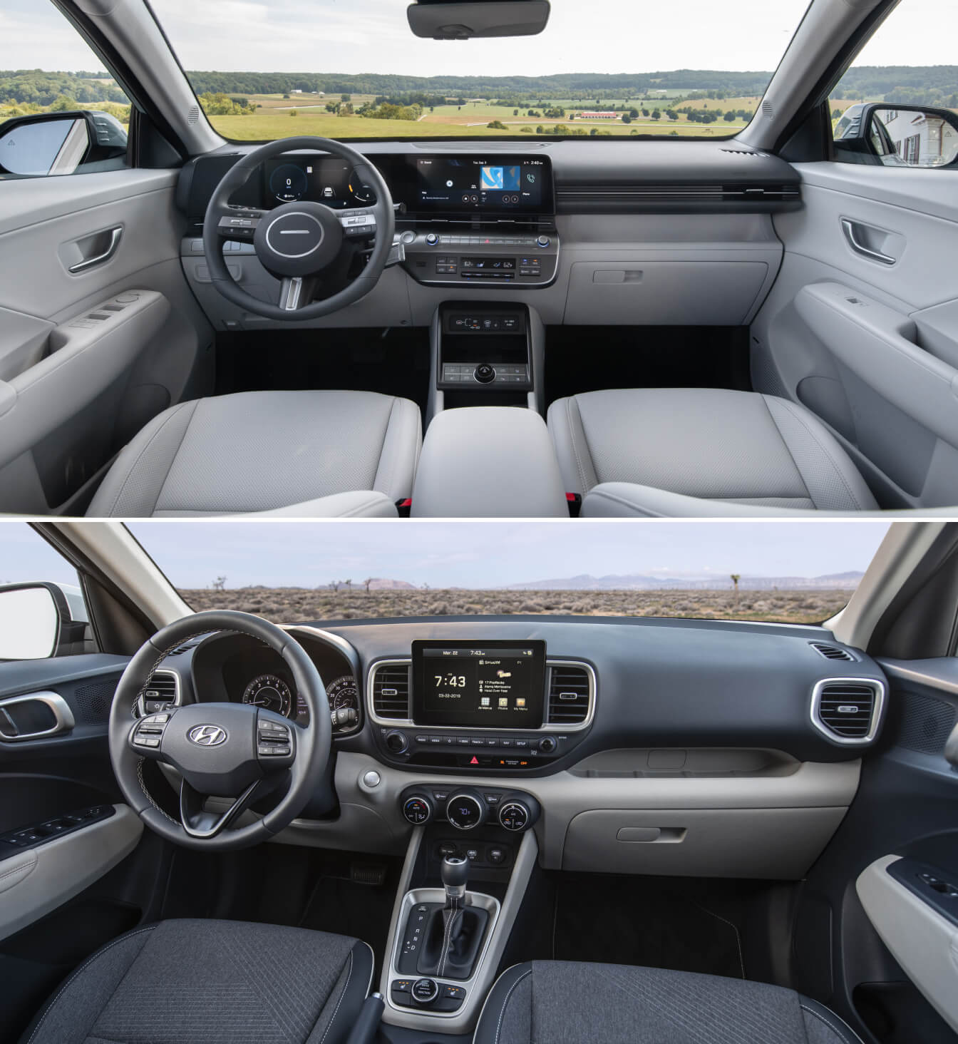 Hyundai Kona vs. Hyundai Venue Interior