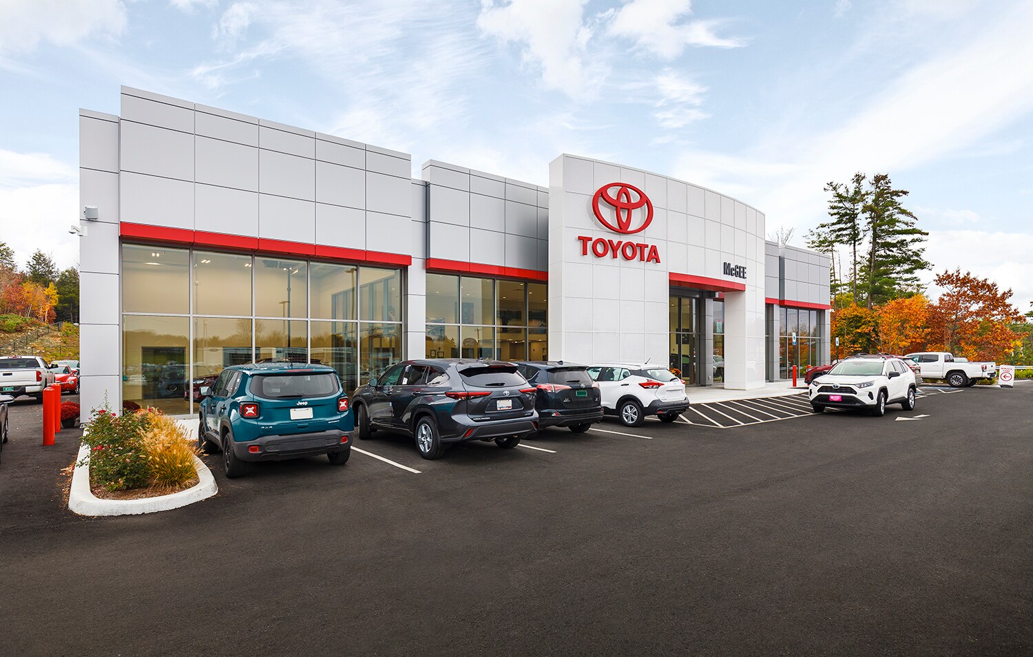 Exterior of McGee Toyota of Claremont at 168 Charlestown Rd in Claremont, New Hampshire