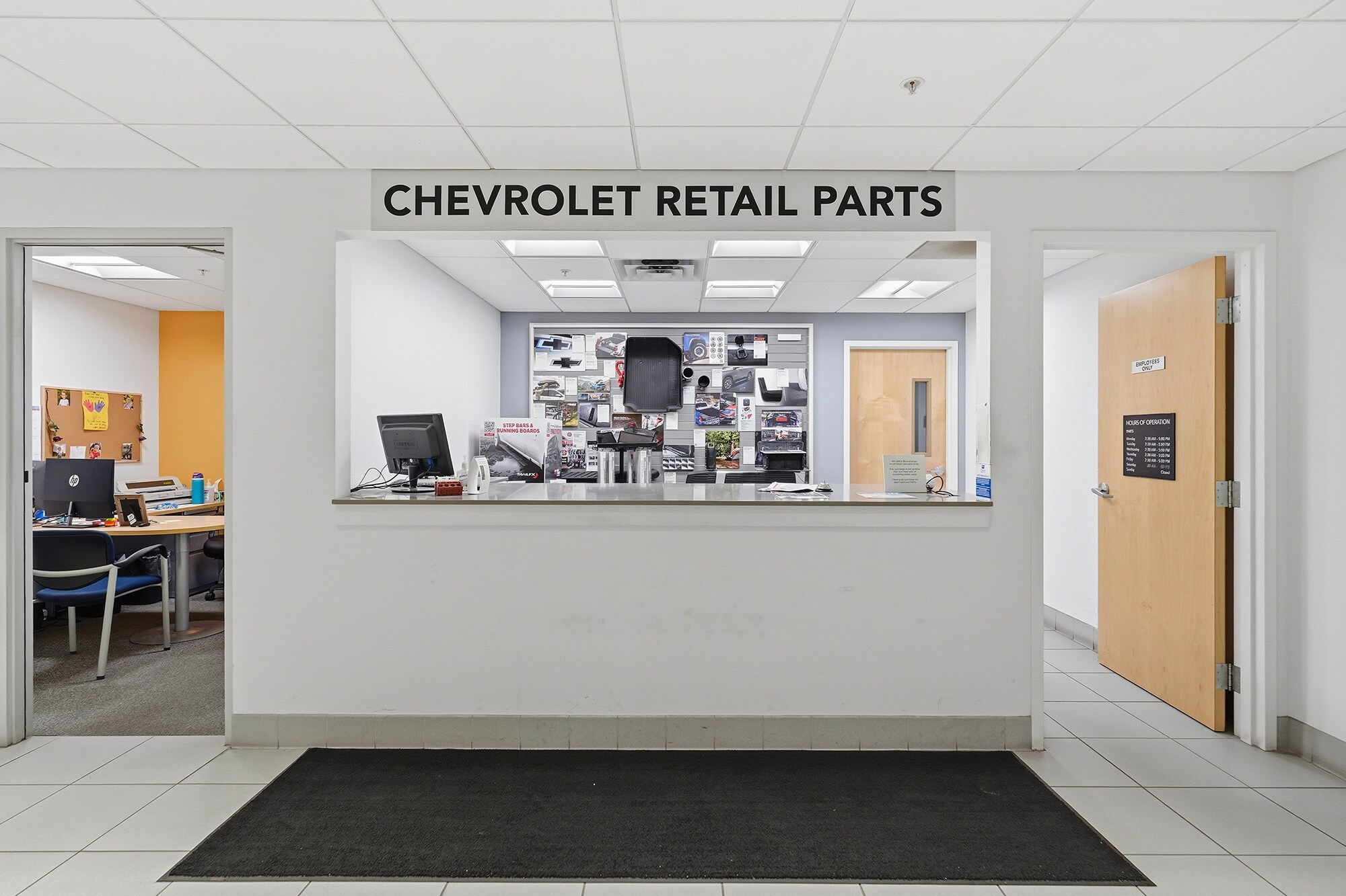 Parts counter at McGee Chevrolet of Middlebury in Middlebury, Vermont