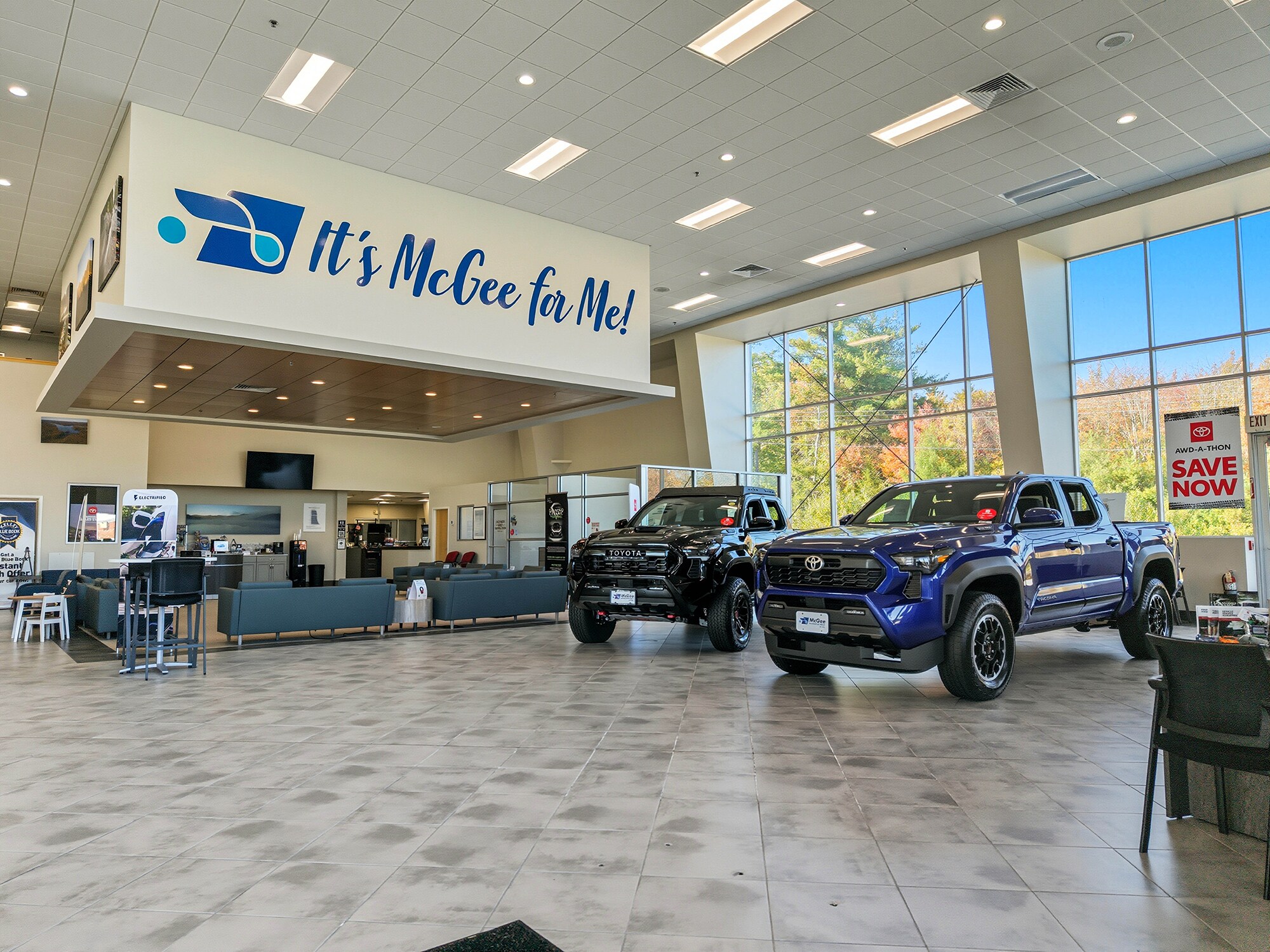 Showroom interior at McGee Toyota of Epping in Epping, New Hampshire