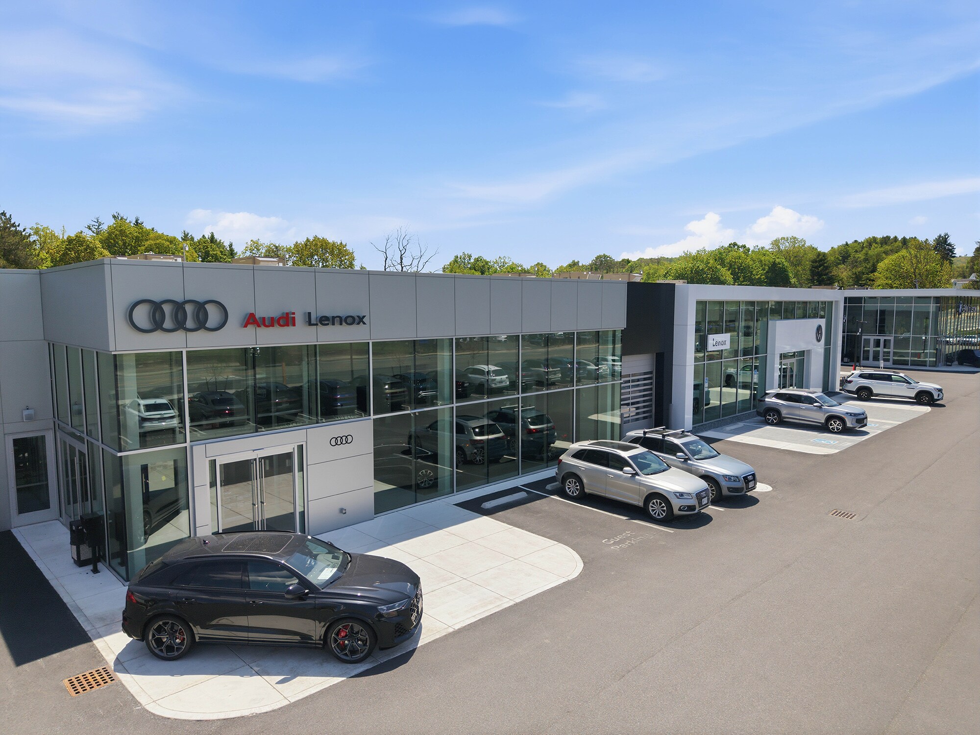 Exterior of Audi Lenox at 384 Pittsfield Rd in Lenox, Massachusetts