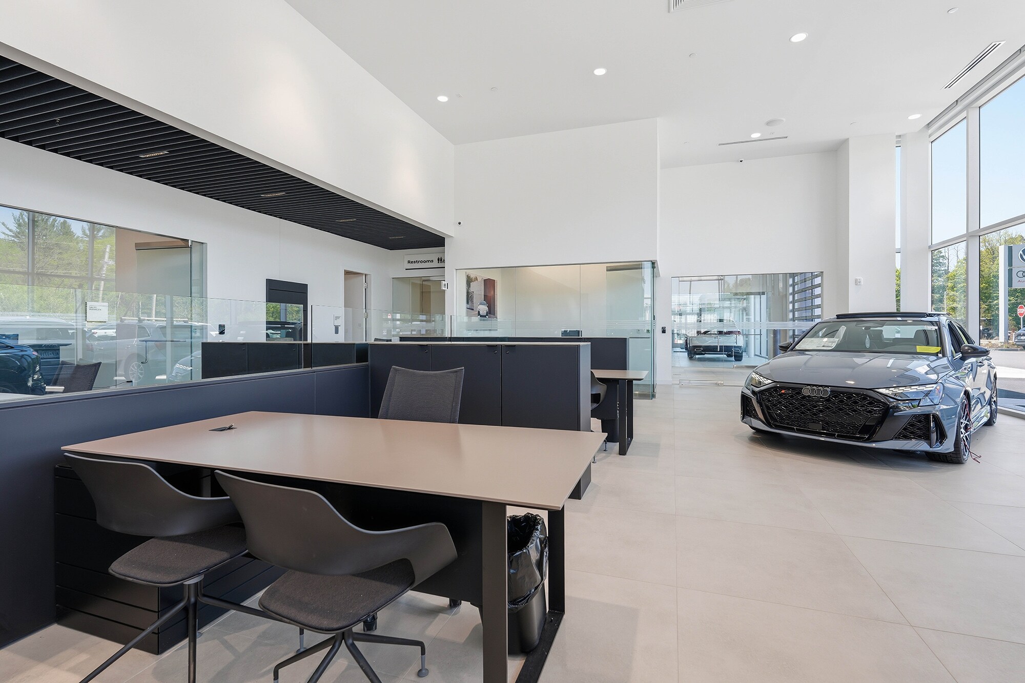 Showroom interior at Audi Lenox in Lenox, Massachusetts