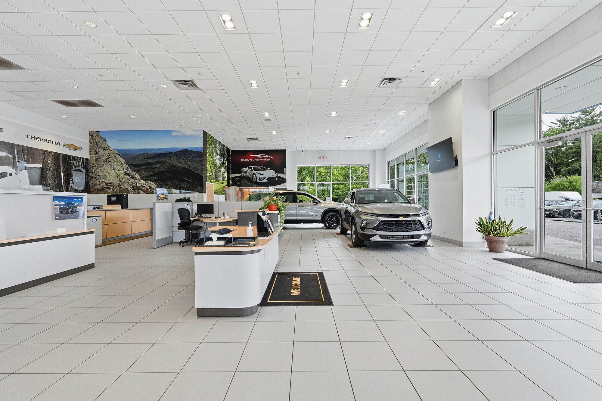 Showroom interior at McGee Chevrolet of Middlebury in Middlebury, Vermont