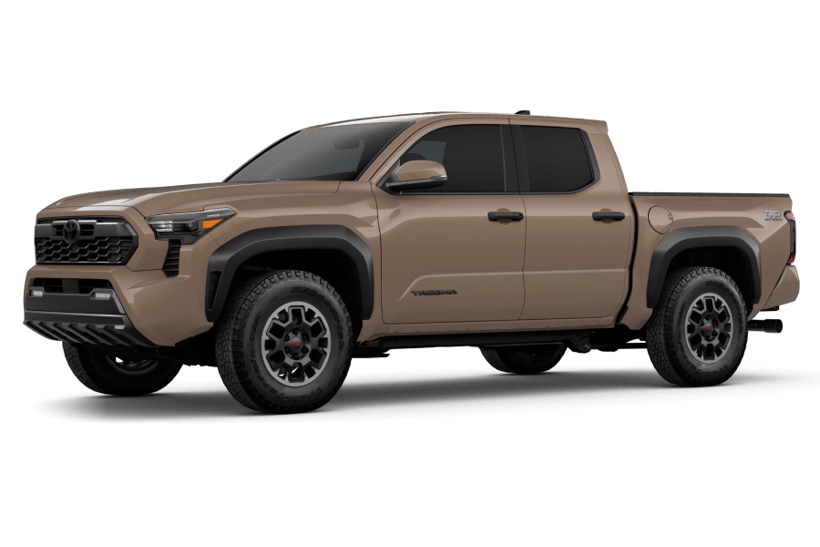 2026 Toyota Tacoma TRD Off-Road in Mudbath in three quarter angle.