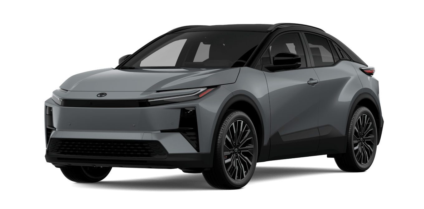 2026 Toyota CH-R XSE AWD in Cement with Black roof, front three-quarter studio view