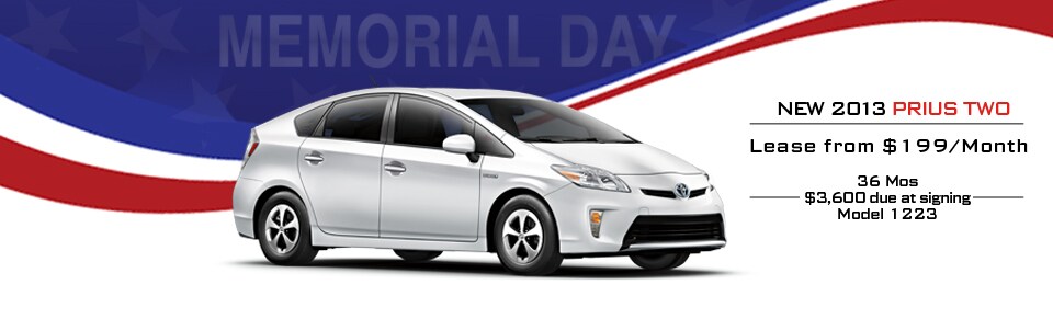 Memorial Day Prius Lease