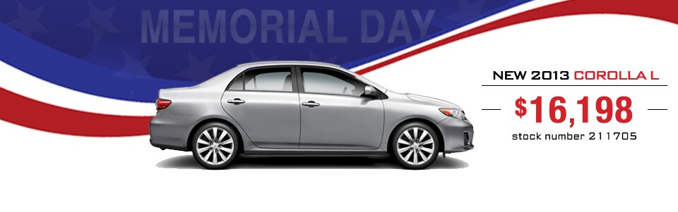 Memorial Day Toyota Corolla Sale!