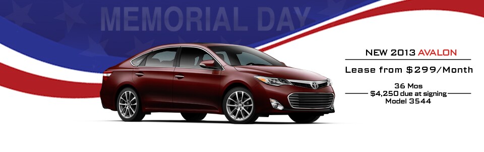 Memorial Day Avalon Lease Special