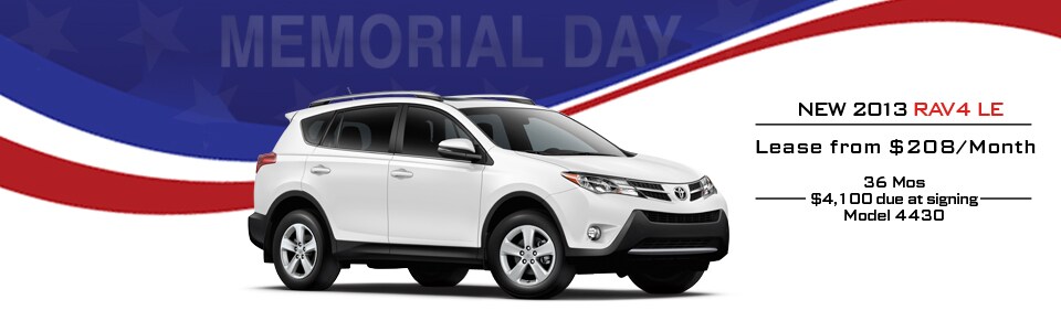 Memorial Day Rav4 Lease